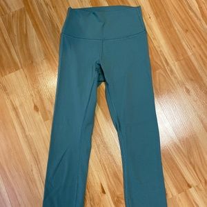 Lululemon Wunder Under cropped legging blue green size 4